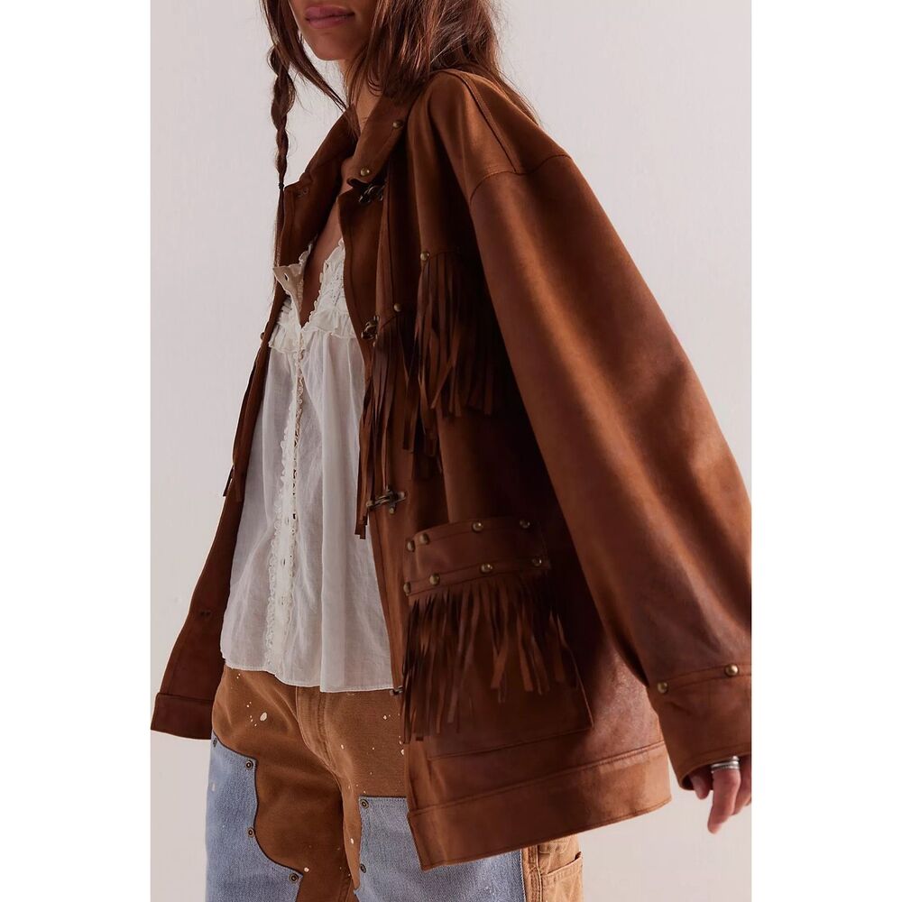 We The Free by Free People Knox Vegan Fringe Jacket - Picture 1 of 9